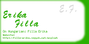 erika filla business card